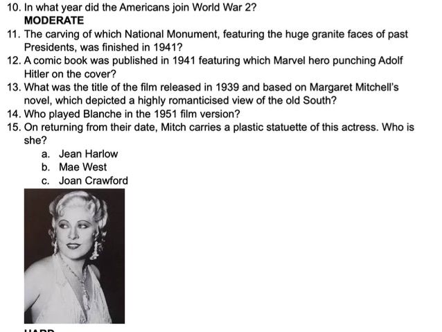 A Streetcar Named Desire - The Big Quiz!