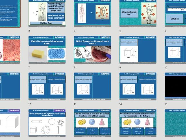 AQA GCSE Biology B1.10 – Exchanging Materials | Full Lesson, Worksheets & Answers (Editable)