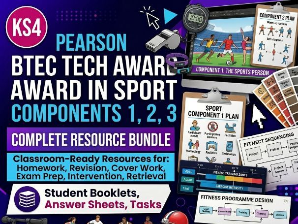 Pearson BTEC Tech Award in Sport Ultimate Resource Bundle (Components 1, 2 & 3)