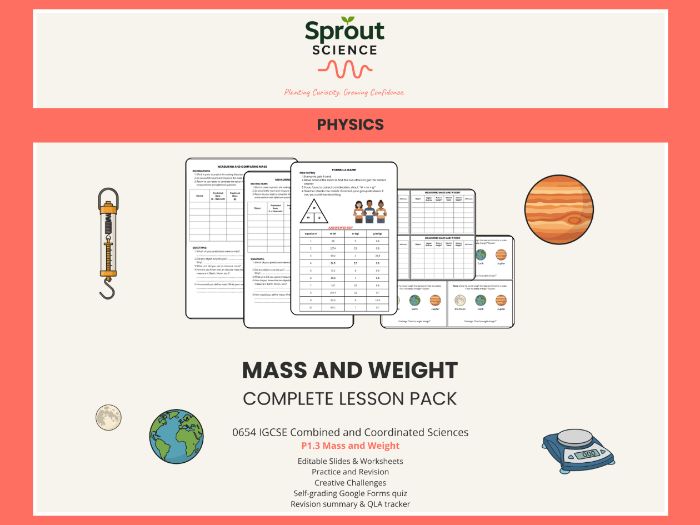 Mass and Weight| Complete Lesson Pack