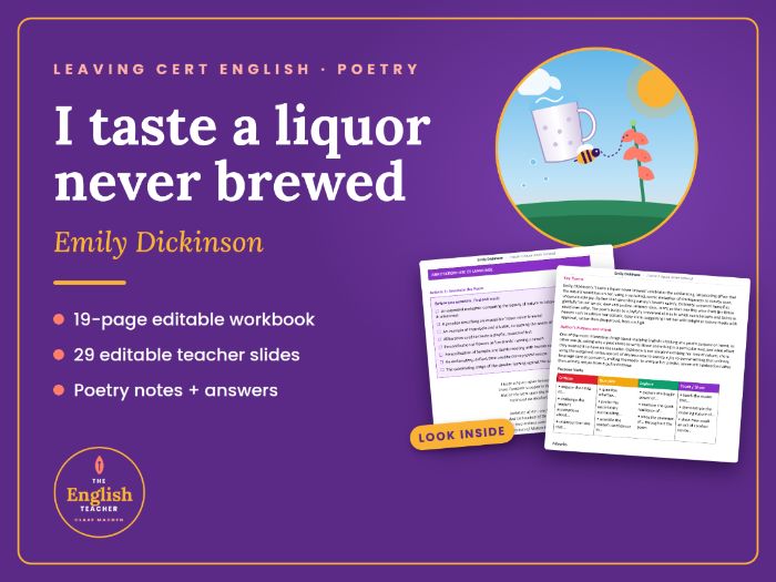 Dickinson: I taste a liquor never brewed LC