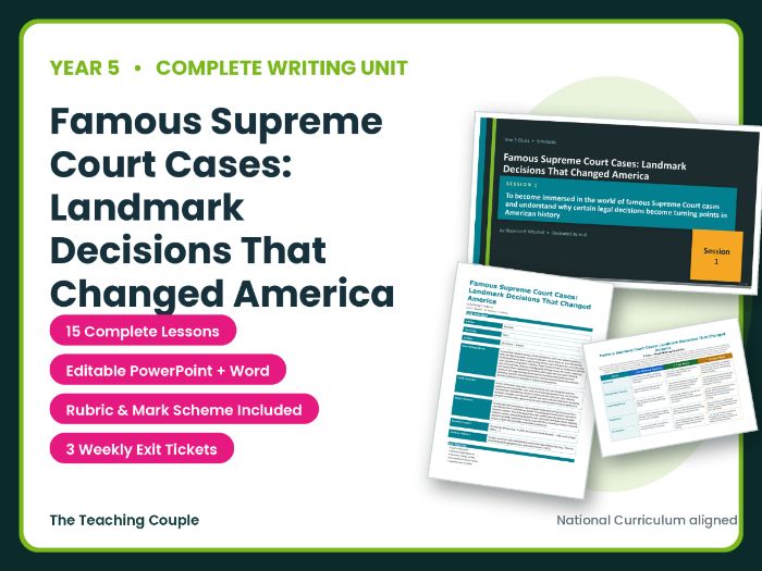 # Famous Supreme Court Cases: Landmark Decisions That Changed America | Year 5