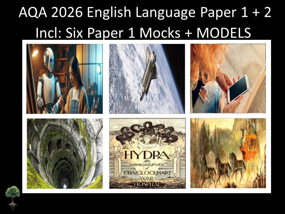 Six AQA 2026 GCSE English Language Paper 1 + 2 Mocks | Models
