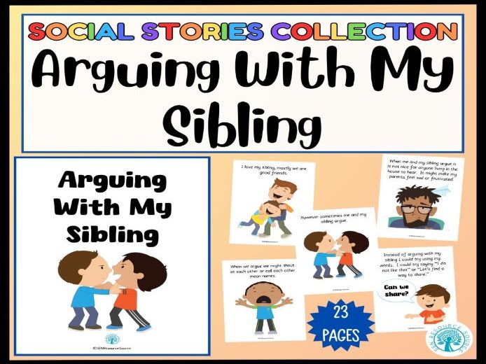 Arguing With Siblings Social Story