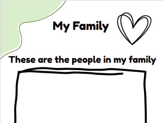 My Family Worksheet | Reception Transition Activity | EYFS
