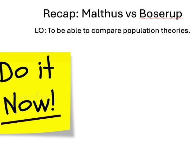 L11 Population Theorists Recap - Edexcel iGCSE Geography