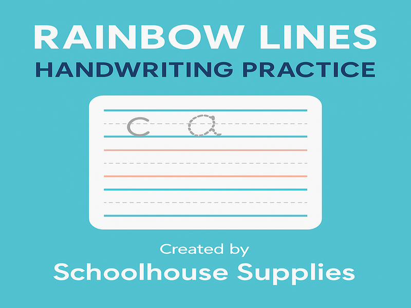 Rainbow Lines – Handwriting Practice (Teacher Edition | Color Set 6)