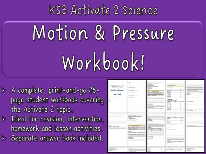Motion and Pressure Workbook KS3 Activate 2 Science