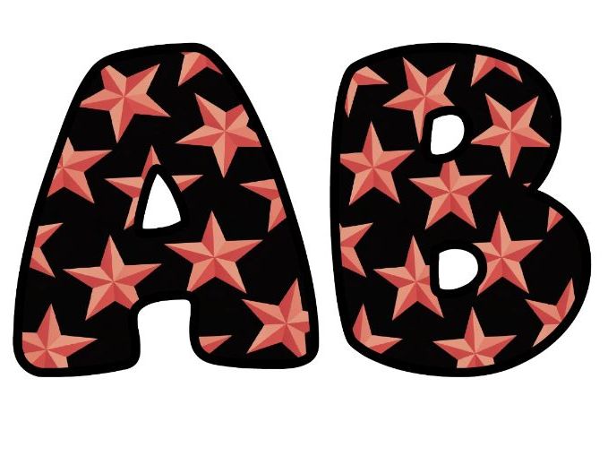Star of the Week Red Classroom Display | Lettering Set | Upper & Lowercase, 0-9 and Signs