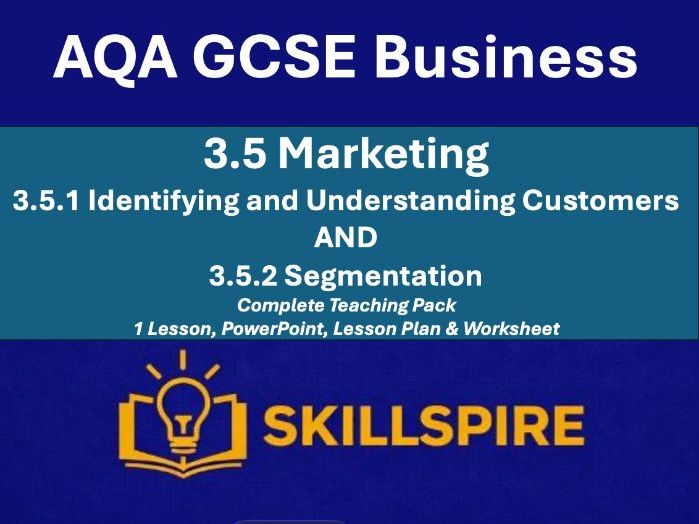 AQA GCSE Business 3.5.1+2 Complete Teaching Pack | 2 Lessons, PowerPoints, Lesson Plans & Worksheets