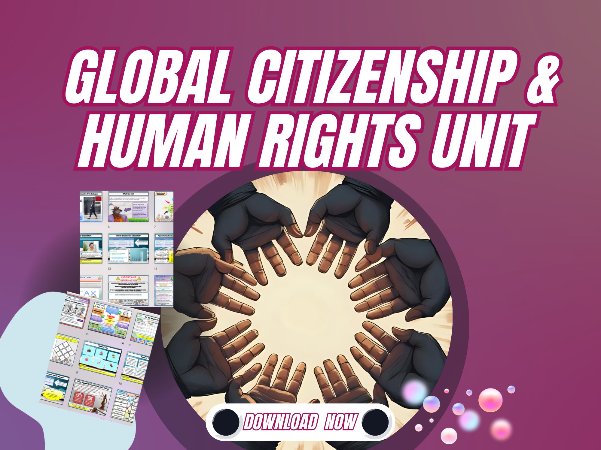 Global citizenship and human rights PSHE lessons KS3 KS4