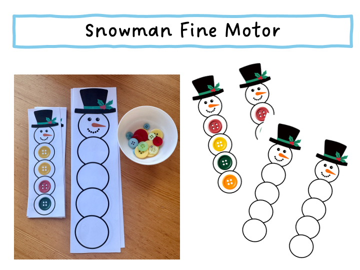 Snowman Fine Motor Activity