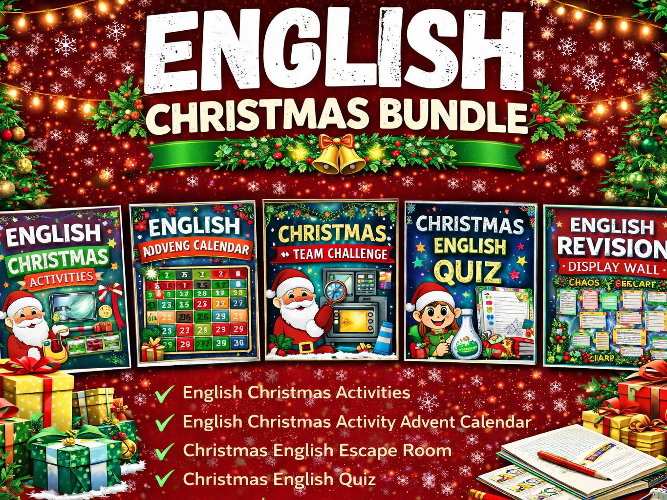 English Christmas End of Year