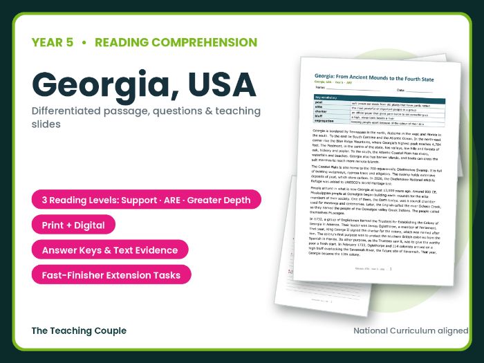 Georgia, USA Reading Comprehension | Year 5 (KS2)