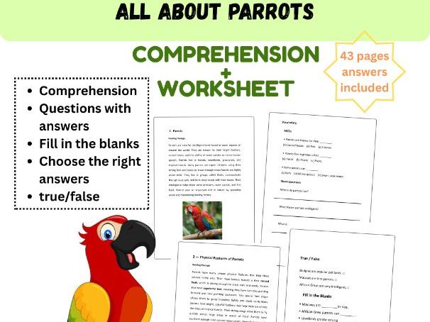 All About Parrots – Nonfiction Reading & Activities for Kids