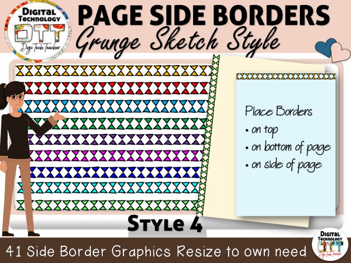 Page Side Borders Style 4 of 6 Teaching Resources