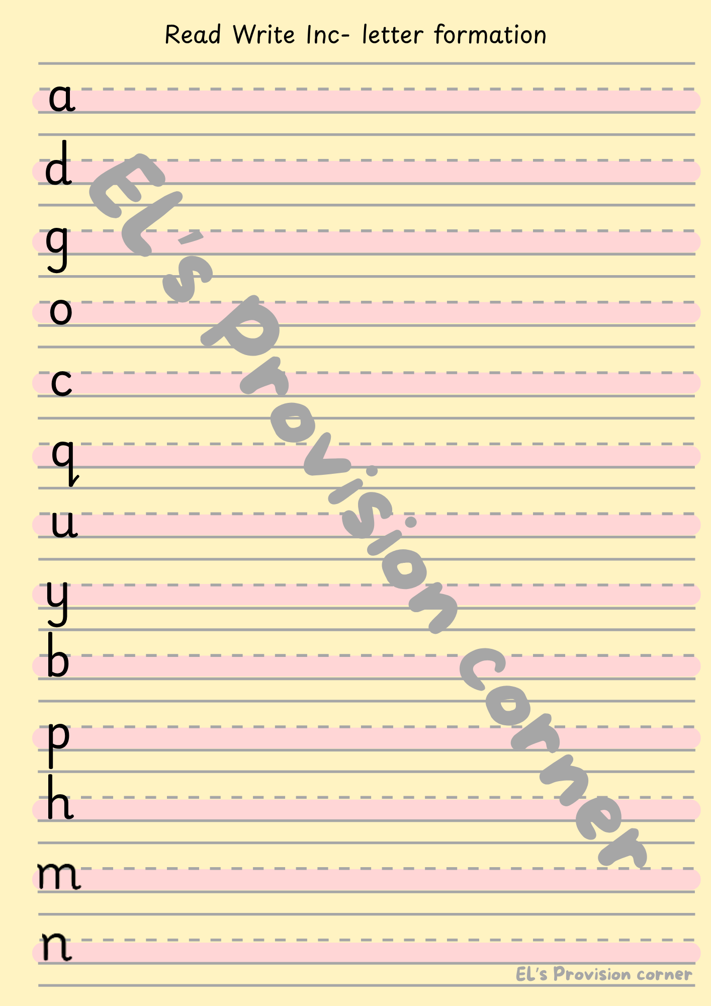 Read Write Inc handwriting style- writing guides-jam sponge- RWI ...