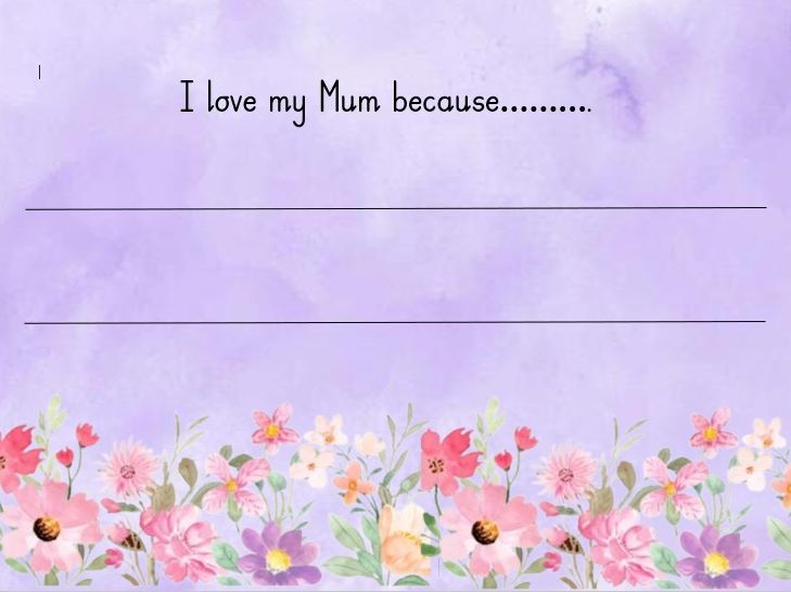 Mothers Day Writing