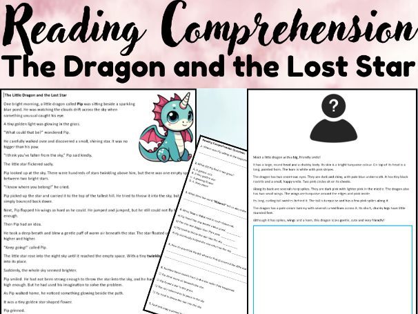 Listen and Draw Activity and Reading Comprehension | The Little Dragon and the Lost Star