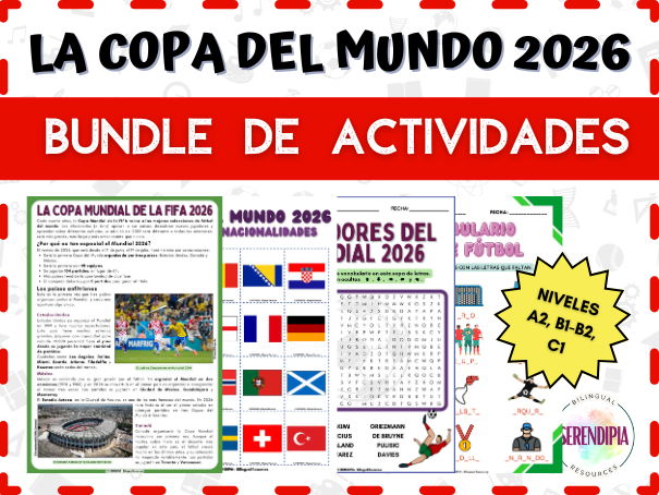 BUNDLE | Copa del Mundo 2026 Lectura Actividades | 2026 World Cup Spanish Activities