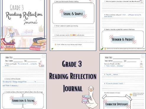 Grade 3 Reading Reflection Journal - Scaffolded Thinking Activities