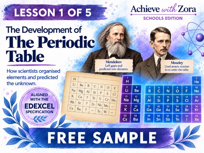 Development of the Periodic Table – Lesson 1 of Unit 3 for Edexcel GCSE Chemistry (FREE)