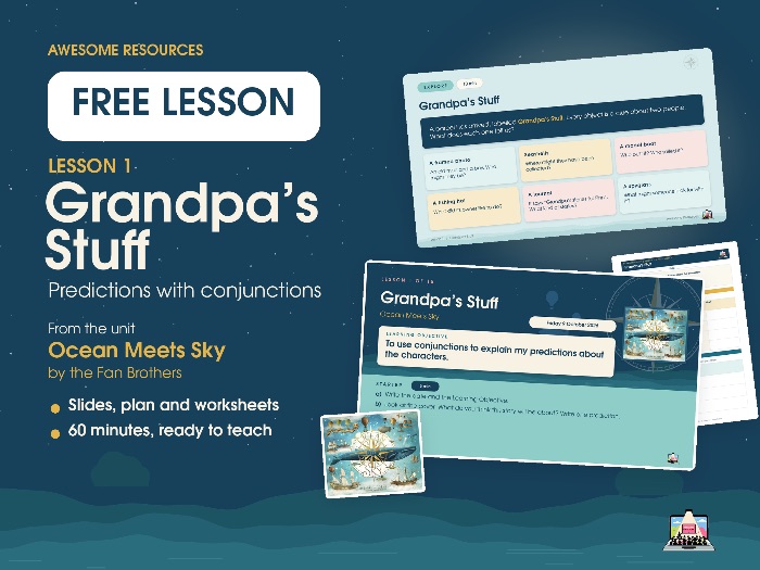 Year 3/4 Literacy - Ocean Meets Sky - Lesson 1 - FREE - KS2