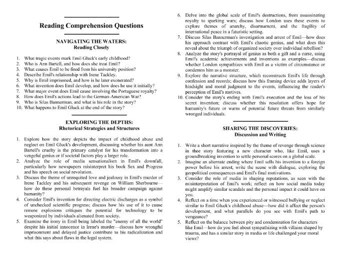 The Enemy of All the World by Jack London with Reading Comprehension Questions