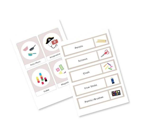 Early Years Classroom Drawer Labels