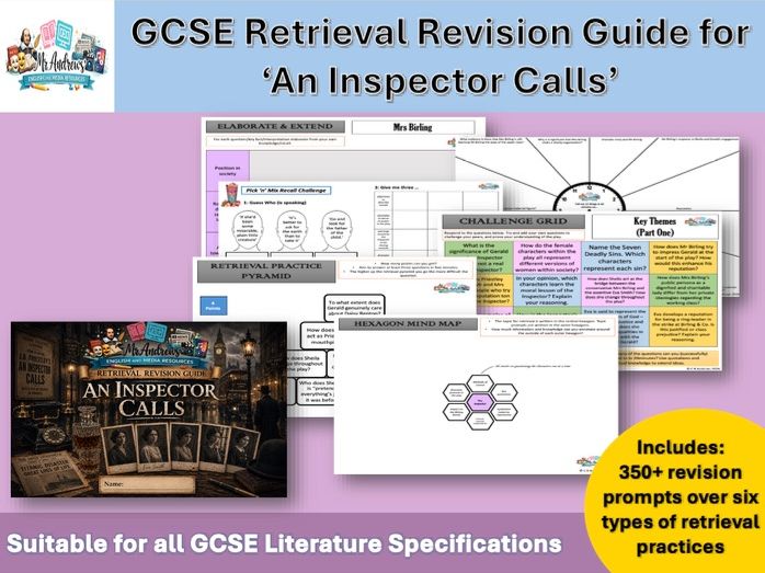 An Inspector Calls Retrieval Revision Booklet