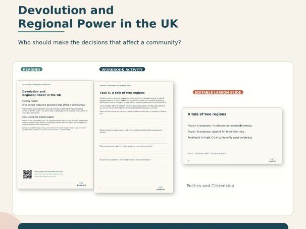 UK Devolution & Regional Power Lesson Pack