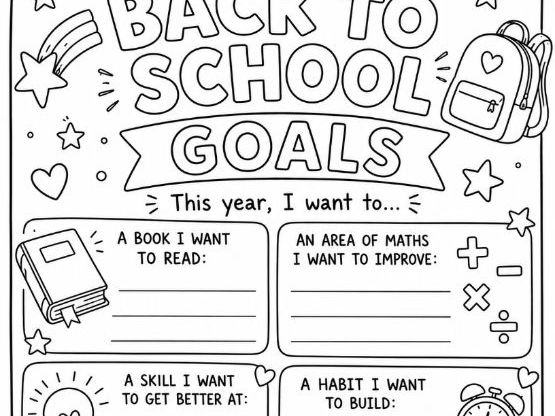Back to School Goals Worksheet