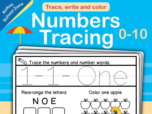 EYFS Number Tracing Worksheets | Numbers 0–10 | Fine Motor and Early Maths Skills