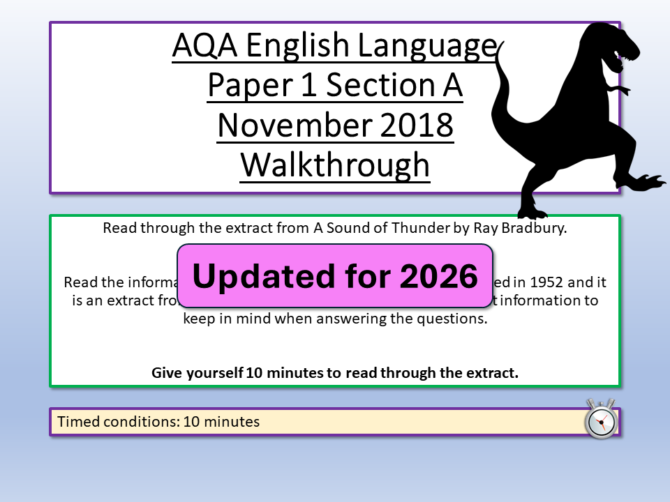 AQA English Language Paper 1 November 2018