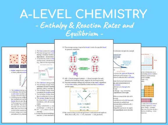 CONCISE A* A Level Chemistry Topic Enthalpy & Reaction Rates and Equilibrium Revision Notes