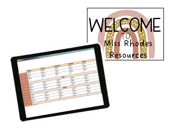 Editable Weekly Planner