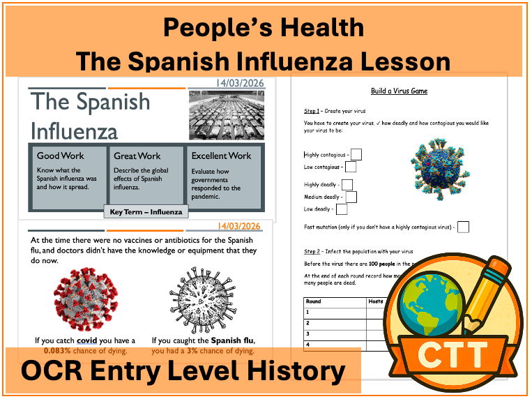 OCR Entry Level History - People's Health - The Spanish Influenza Lesson