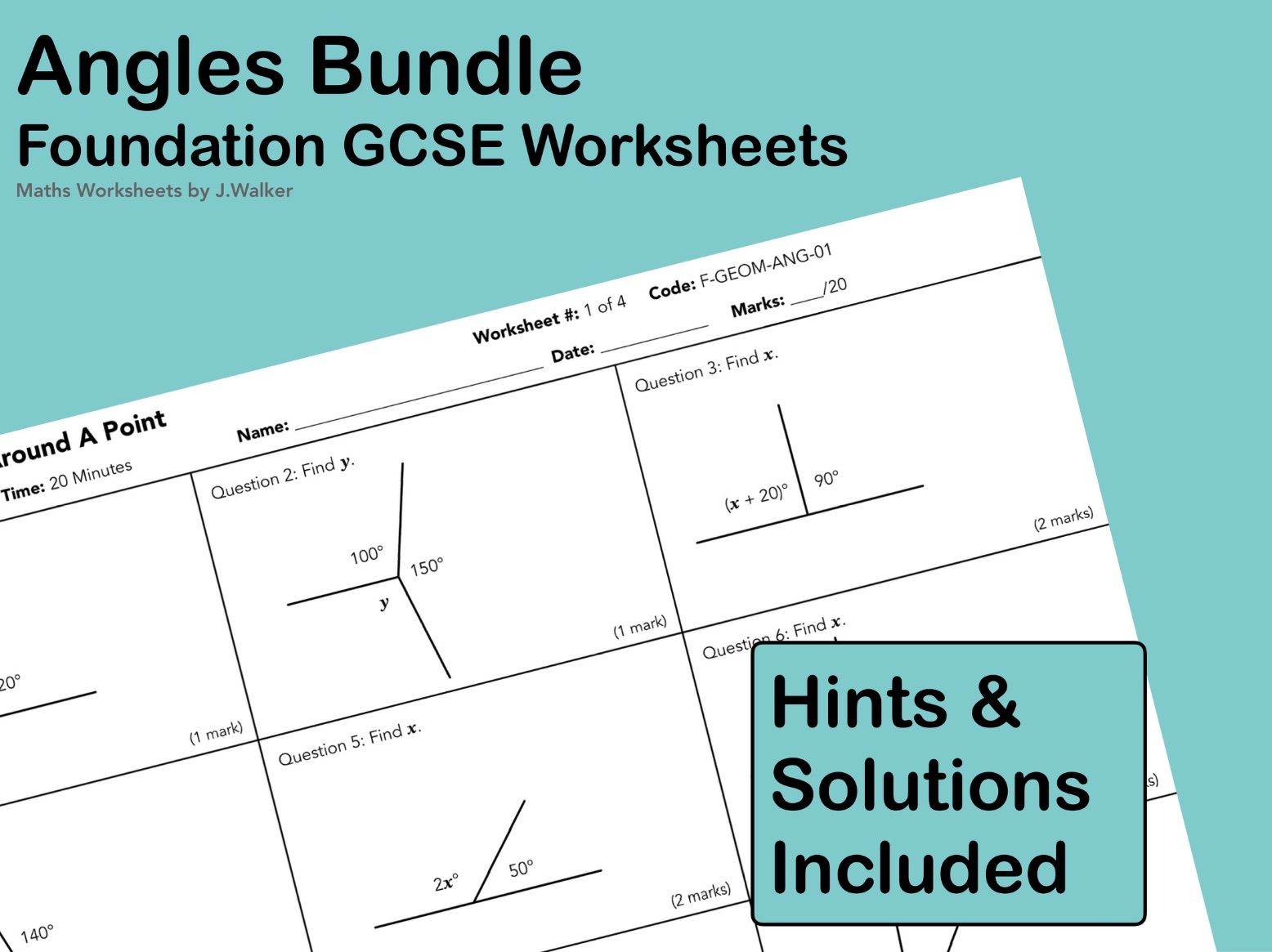 GCSE Maths: Angles Bundle - Foundation Tier