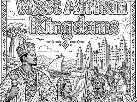 West African Kingdoms Colouring Page