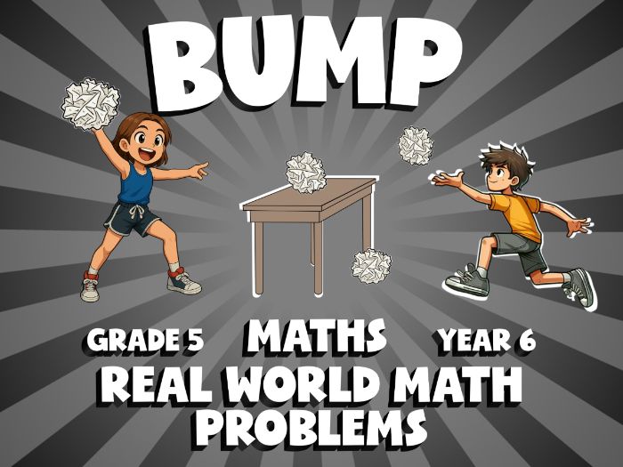 Real World Math Problems BUMP Maths Game | No-Prep Year 6 Review Activity
