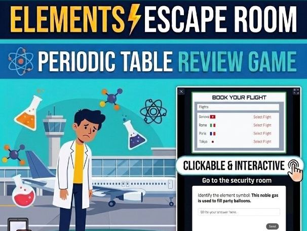 Elements & Periodic Table Digital Escape Room | Part 4: The Passport Protocol | KS3 Science Game