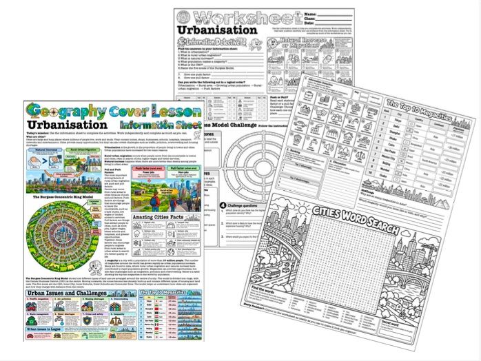 Geography Cover Lesson: Urbanisation and Cities