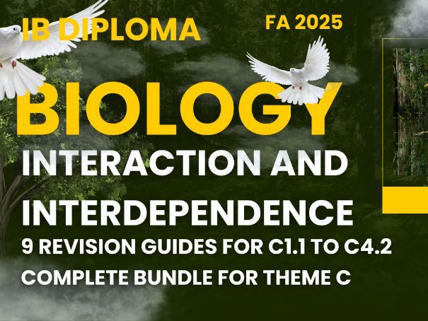 IBDP Biology Theme C Interaction and Interdependence | 9 Revision Guides Bundle | FA 2025 | SL & HL