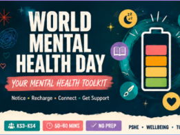 World Mental Health Day | Complete Mental Health & Wellbeing Lesson + Worksheets & Teacher Guide