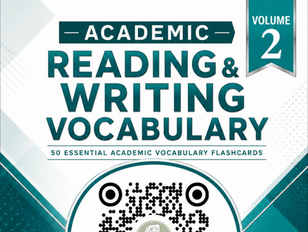 Academic Reading & Writing Vocabulary Words 50 Flashcards QR code Lessons