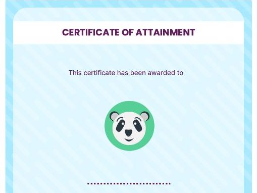 Goals Certificate - Voca Quest Printable