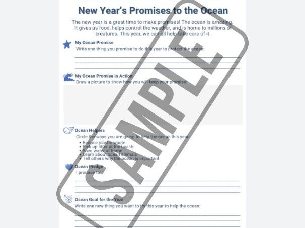New Year's Promises to the Ocean