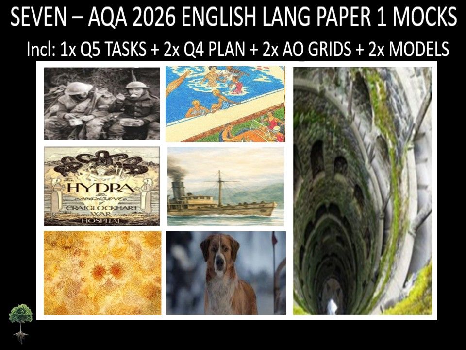 SEVEN - AQA PAPER 1 | 2026 FULL MOCKS | Q5 TASKS | Q4 PLAN | AO GRIDS | MODELS