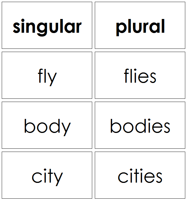 Plural Series Cards Montessori Language & Grammar Teaching Resources