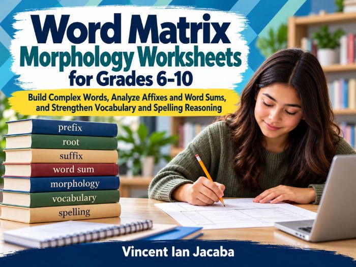 Word Matrix Morphology Worksheets | Prefixes, Suffixes & Word Sums | Grades 6–10